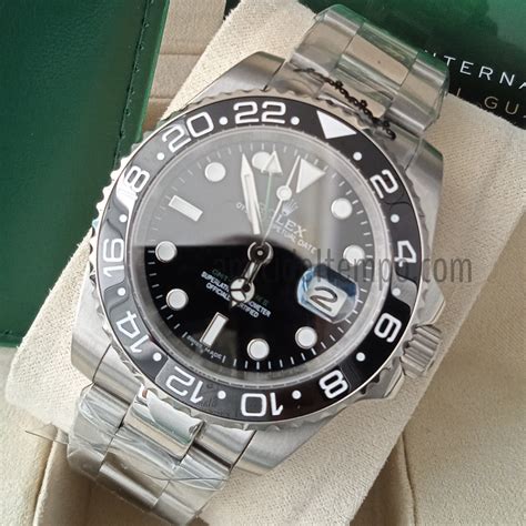 rolex gmt ghiera nera e azzurra vs replica|rolex watches real or real.